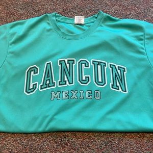 Turquoise jersey style t shirt
